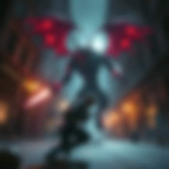 A gamer battling the terrifying Nemesis monster in Resident Evil 3, showcasing intense combat in a dark, abandoned city street.