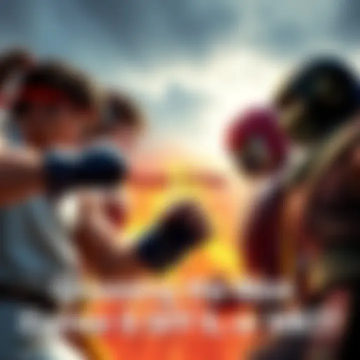 Fighting Games Comparison Characters from Tekken 8, Street Fighter 6, and Mortal Kombat 1 facing off in a dynamic scene