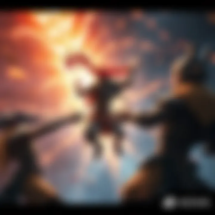 A character using Filaments and Synthoceps to activate a rift, surrounded by glowing energy and dynamic movement, engaging in combat with enemies.