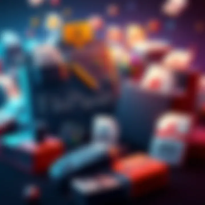 An illustration of classic PC games icons and files, representing the preservation of gaming history by Download.it and FilePlanet.