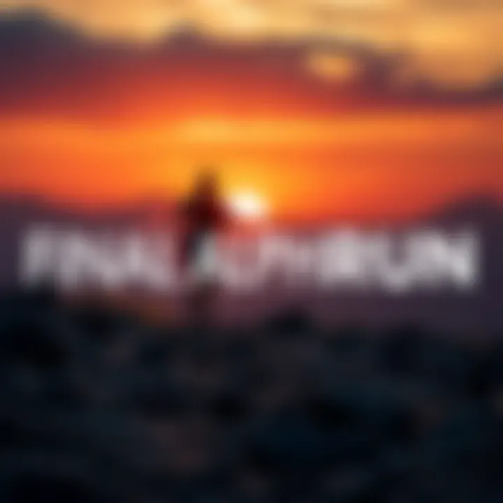 A person running on a rugged path during a sunset, showcasing determination and excitement.