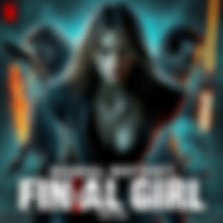 A collage of iconic final girl characters from horror movies, each showcasing their strength and determination.