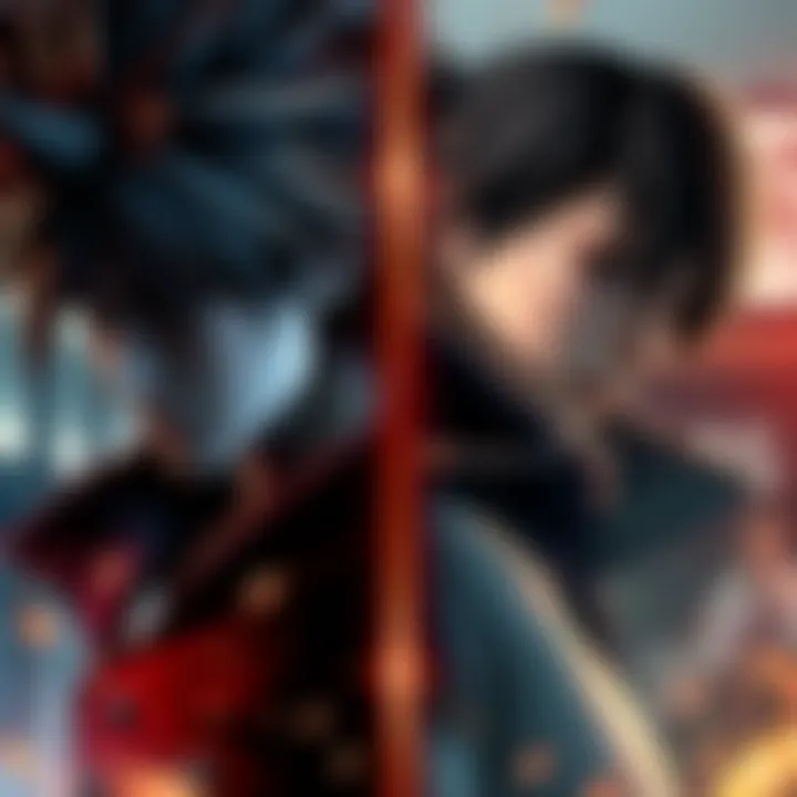 A split image showcasing characters from Final Fantasy VII Rebirth on one side and Yakuza on the other, highlighting their unique styles and settings.