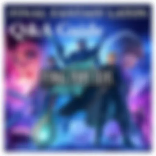 Cover illustration for Final Fantasy XIV Q&A document, featuring characters and the game logo.