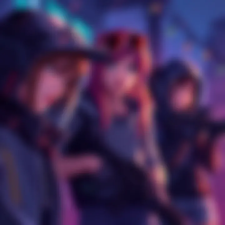 Illustration of Sam, Emily, and Jessica representing the final girl archetype in a gaming environment, showcasing their unique traits and survival skills.