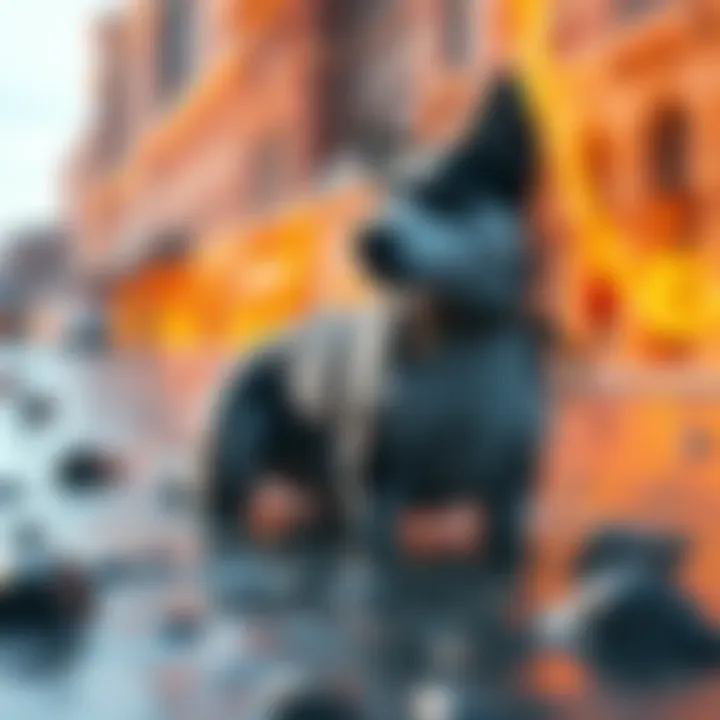 A detailed view of the completed Dog Stranding project showcasing a digital dog character in a creative environment, illustrating the use of Blender and Marvelous Designer.