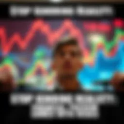 A person weighing the pros and cons of financial decisions with money and economic charts in the background