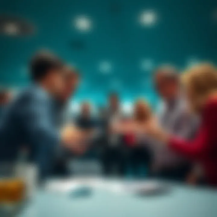 A group of people sharing tips on increasing financial returns