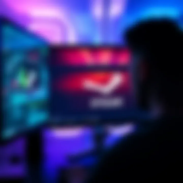 A person looking at a computer screen displaying a game key and Steam logo