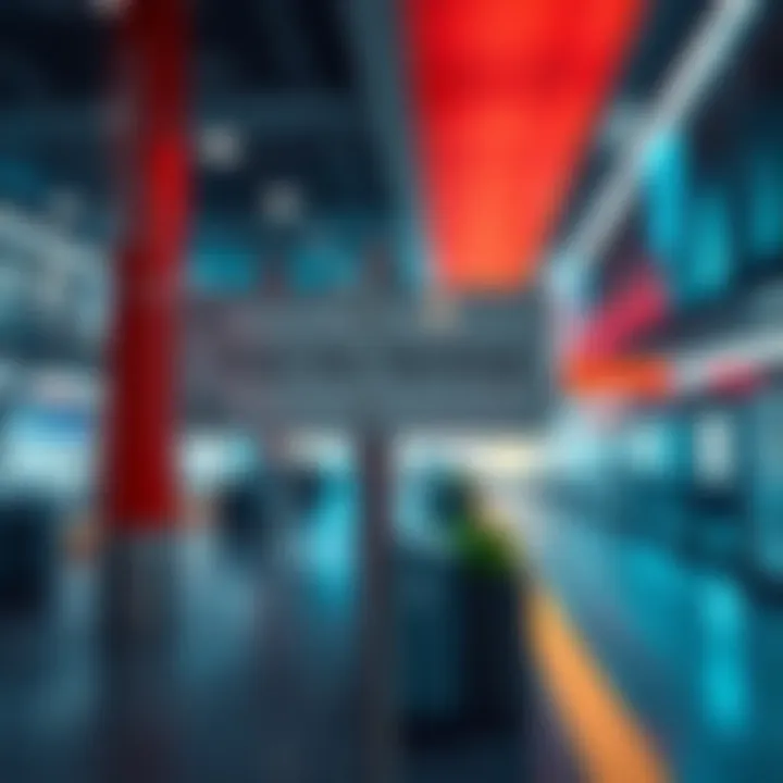 Finding the Terminal at Bio Research Center A clear signpost showing directions to the terminal at the Bio Research Center