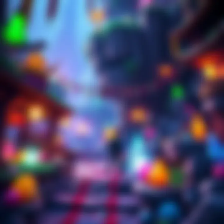 A gamer searching for the zero point sprite in a vibrant game world filled with colorful characters and items