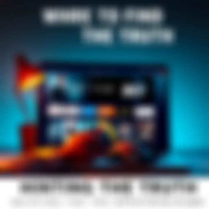 A person searching for Hunt The Truth episodes on a laptop with streaming platforms visible