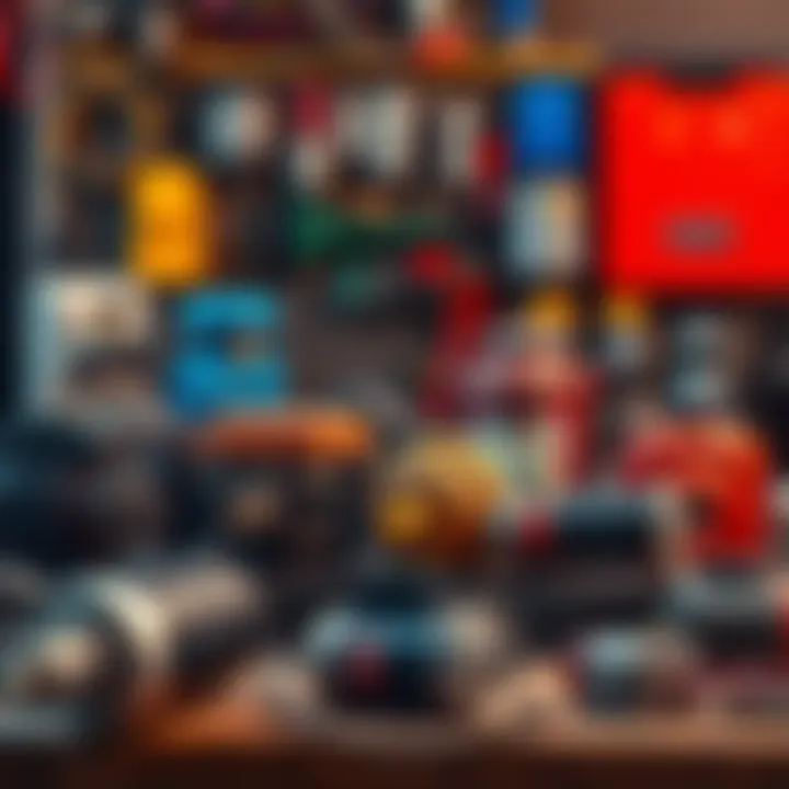 A collection of various motors on a workbench for projects