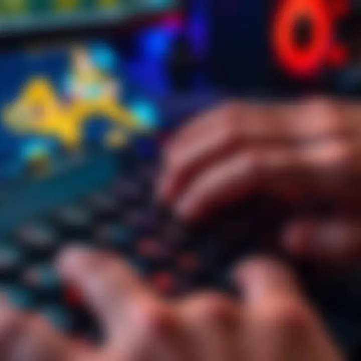 A close-up of hands positioning fingers on WASD keys of a gaming keyboard, showing focus on finger placement for sprinting in a game.