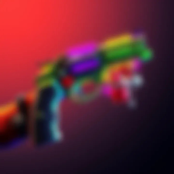 A vibrant finger guns skin featuring playful charms attached, showcasing a fun and stylish design.
