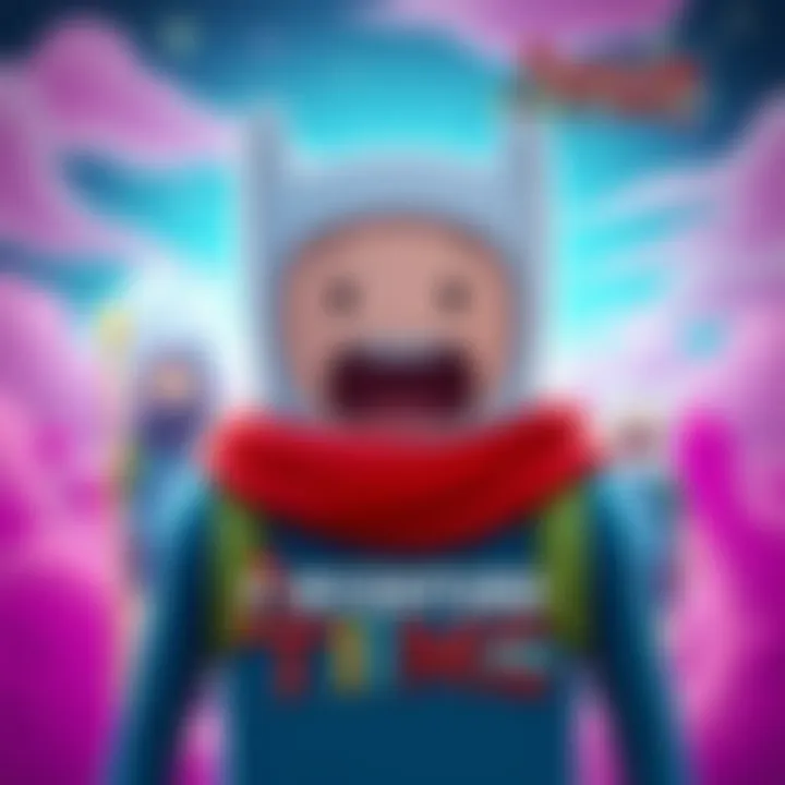 Finn from Adventure Time showing eight different edit styles with colorful backgrounds