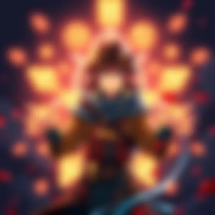 A character from Fire Emblem: Fortunes Weave surrounded by glowing symbols, indicating leaked information.