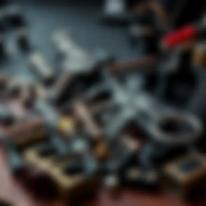 Various must-have guns and attachments displayed for enthusiasts