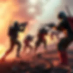 Firefight at Hill Base Outcasts and Sentinels exchanging gunfire during a fierce clash at the base of the hill