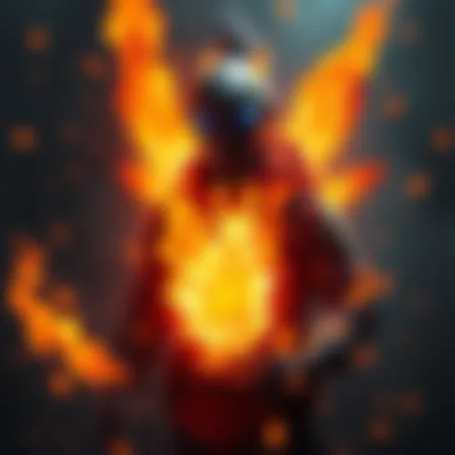 A player character surrounded by long-lasting flames from Firefly's flare, showcasing the intense damage and heat, highlighting the ongoing debate among players.