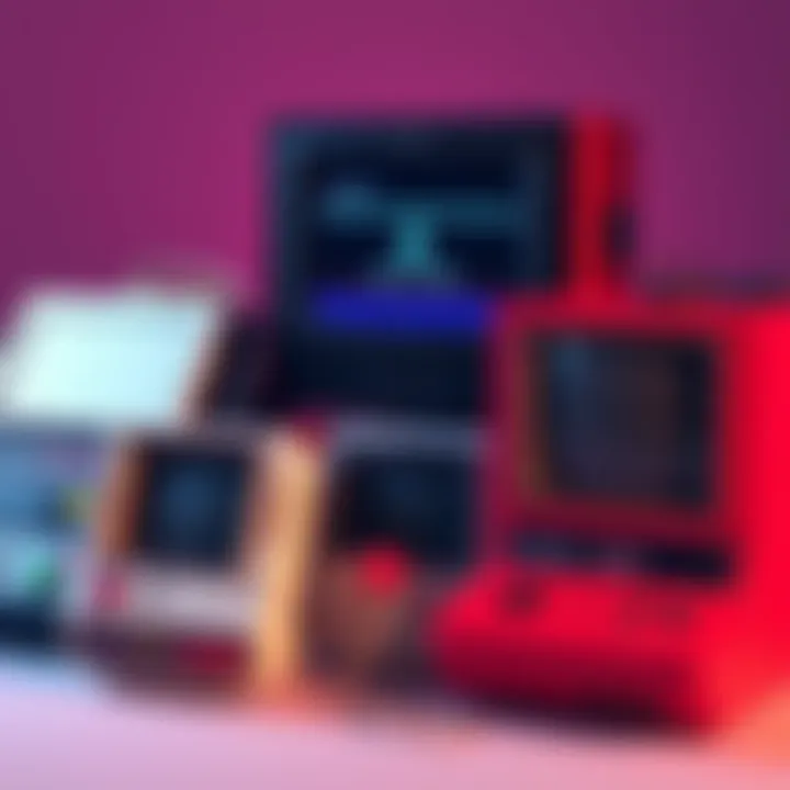 Four classic first-generation gaming consoles including Magnavox Odyssey, Atari Home Pong, Coleco Telstar, and Nintendo Color TV-game arranged together.