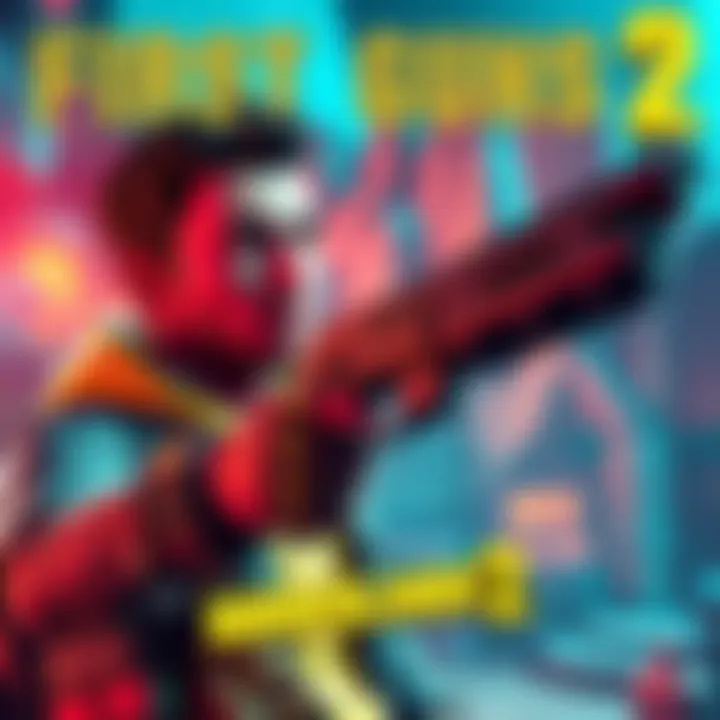A character in Borderlands 2 holds their first gun, looking at it with curiosity, set against a vibrant game backdrop.