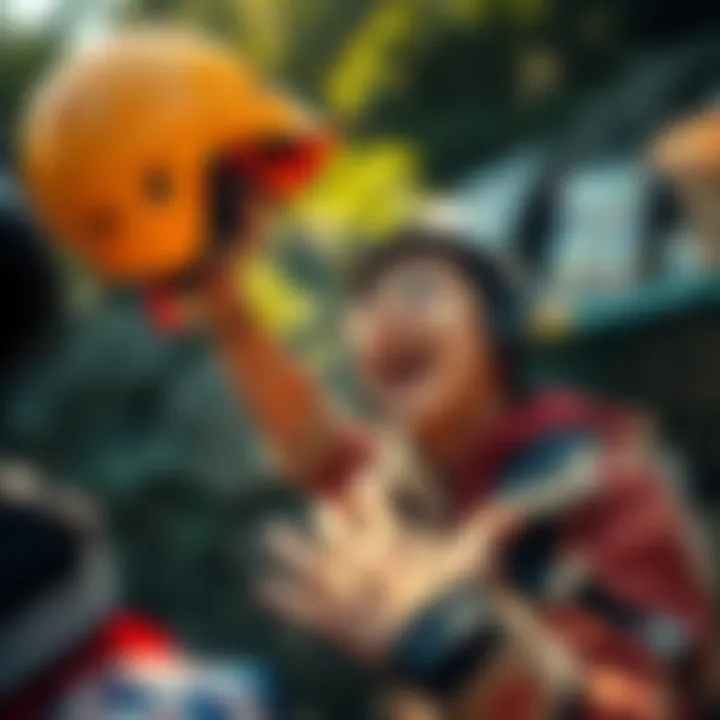 A person joyfully experiencing a new activity for the first time, symbolizing growth and change.