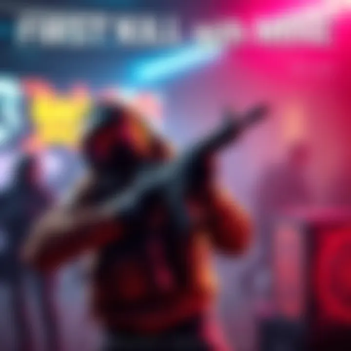 First Kill with Mine A player celebrating after achieving the first kill using a high-priced mine in a game setting.