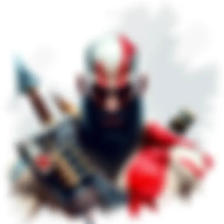 First Kratos Drawing A colorful drawing of Kratos, a warrior with a fierce expression and a distinctive red tattoo, showcasing his muscular build and iconic weapons.