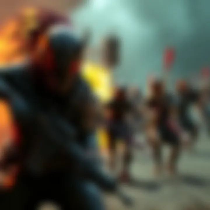 A dynamic scene from the First Onlyfangs 3 trailer showcasing intense action and characters ready for battle.