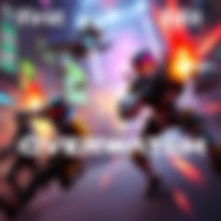 A screenshot of an Overwatch gameplay showing intense action with colorful effects and character movements.