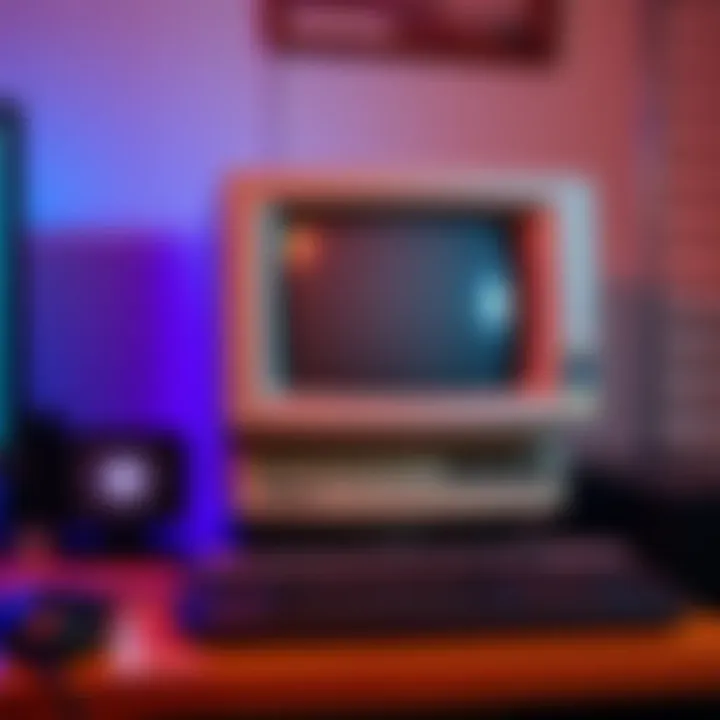 A nostalgic photo of a 1990s personal computer with basic specifications on a desk, symbolizing the pride of early tech ownership