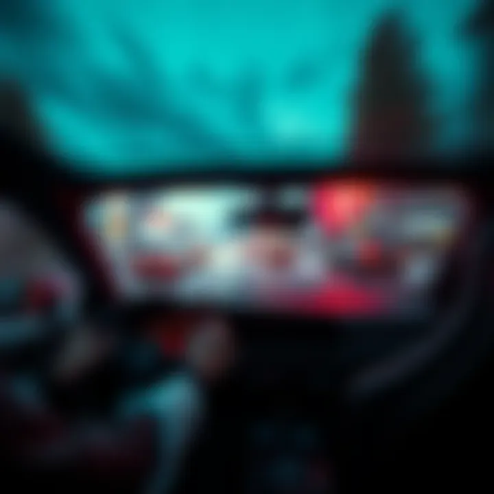 A player views the road from a first-person perspective inside a futuristic car in Cyberpunk.