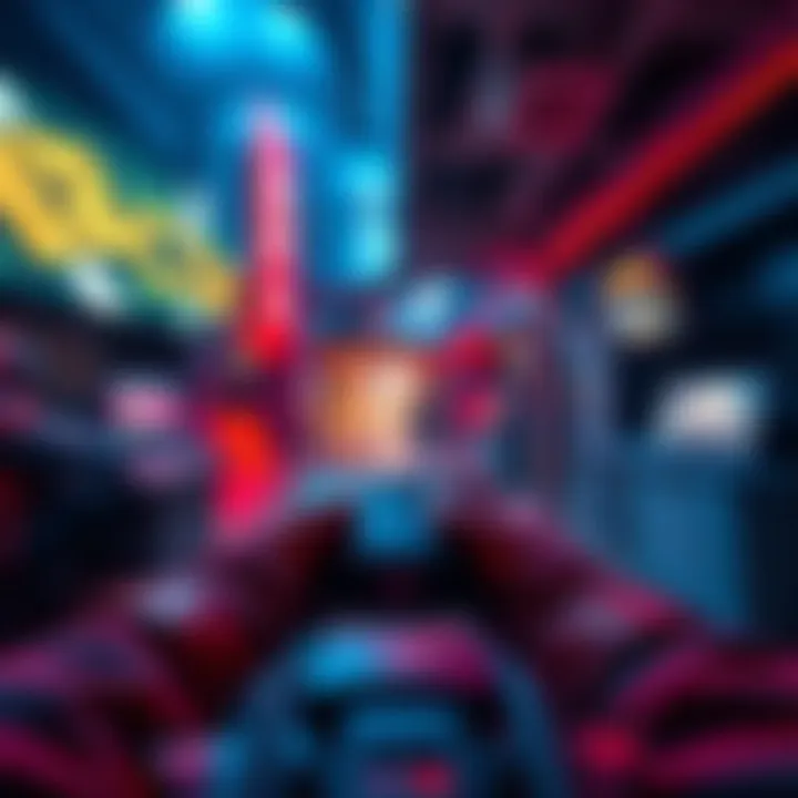 A player experiences a first-person perspective in a video game with immersive graphics and controls.