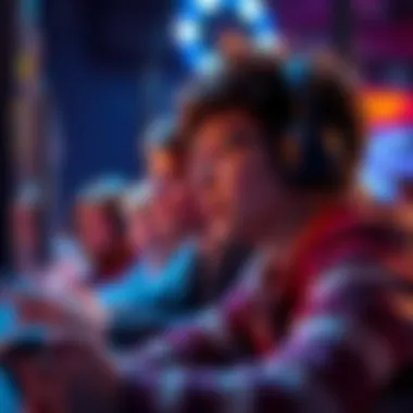 A first-time player focused on a video game with an immersive atmosphere