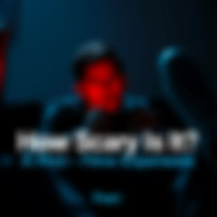 First-Time Player Experiencing Fear A player sitting in a dark room, focused on a video game with a tense expression, controller in hand, reflecting intense gameplay moments, similar to Uncharted's climactic challenges.