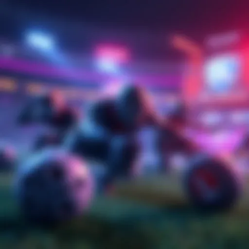 An image showing Firstkiller's teammates struggling on defense during a Rocket League match, emphasizing their offensive skills and defensive gaps