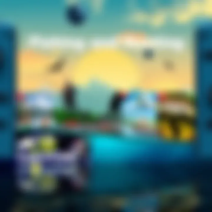 A collage of fishing and hunting scenes featuring the Switch 2 console with game covers like Cast'n'Chill.