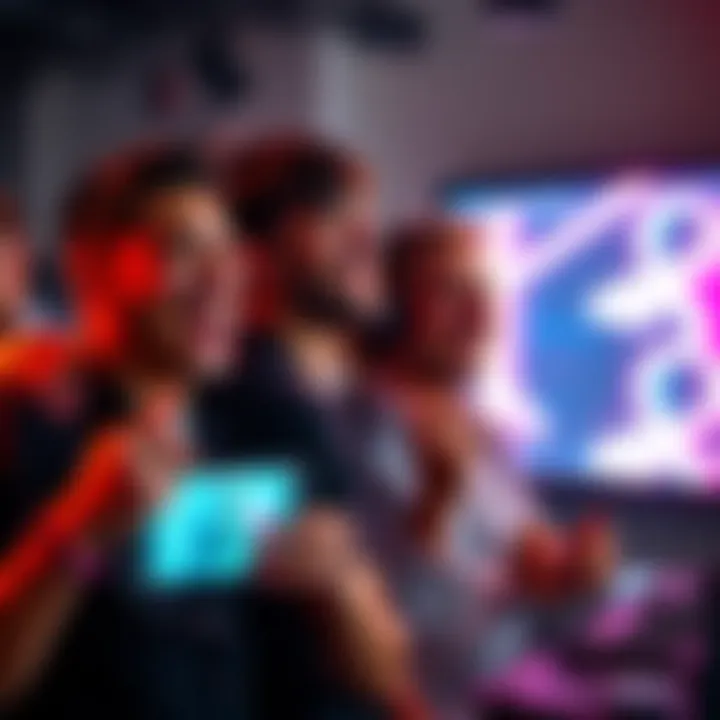 Producers of Fishtank smiling and celebrating after a viral clip, with one holding a phone showing the clip