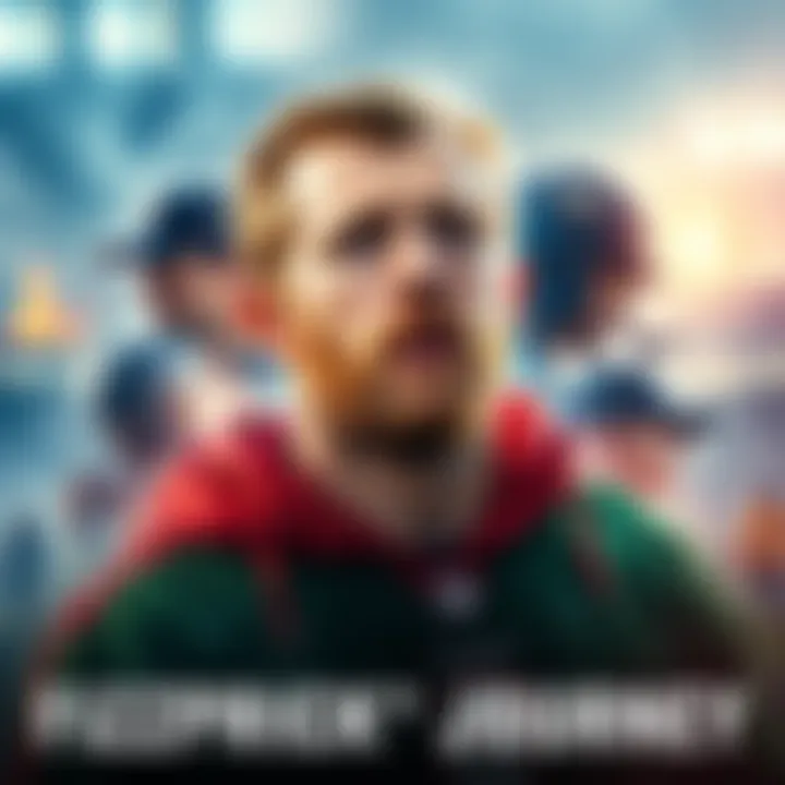 A montage of key moments in Fitzpatrick's life showing challenges and achievements