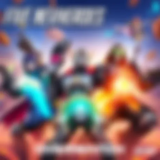 Five new characters with unique designs and abilities from Overwatch, set against a vibrant gaming backdrop with action elements.