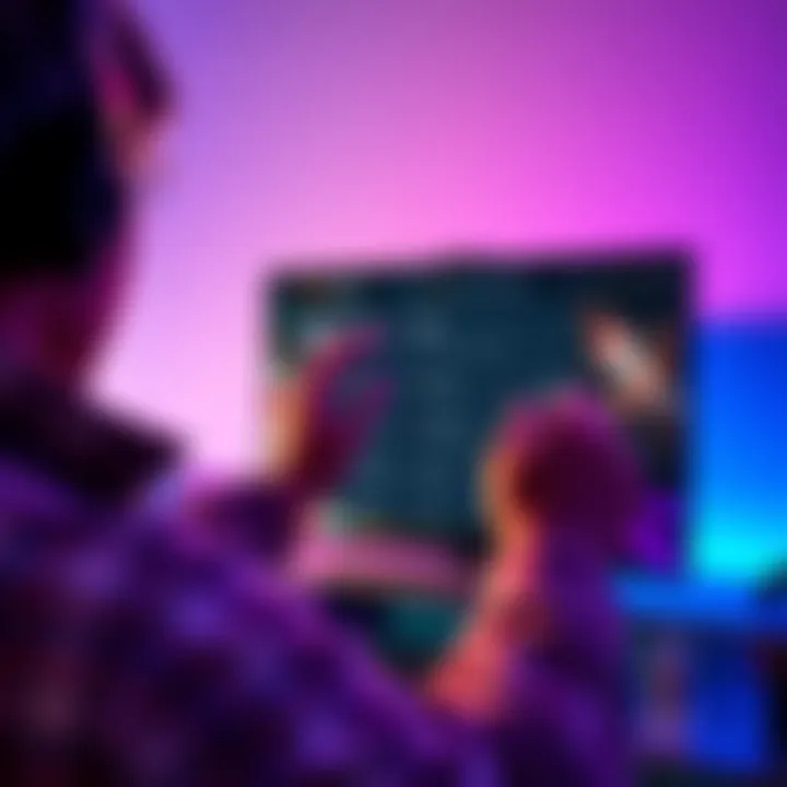 A person adjusting WiFi settings on a Steam Deck OLED while gaming, showing a smooth streaming experience