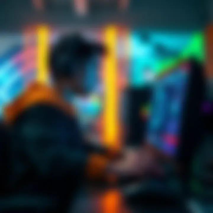 A gamer adjusting settings on their computer to fix the 84 FPS glitch during gameplay.