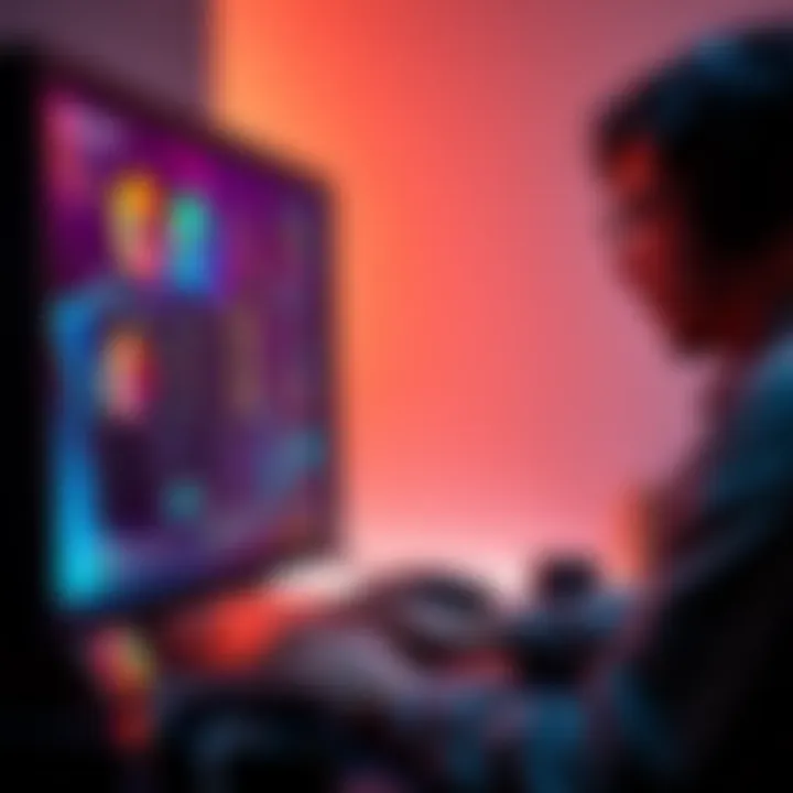 A person adjusting computer game settings to resolve freezing issues on a PC