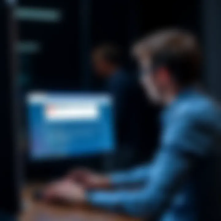 Fixing Real Name Authentication A person sitting at a computer, looking at a screen with an error message about real name authentication. They appear focused while trying to solve the issue.