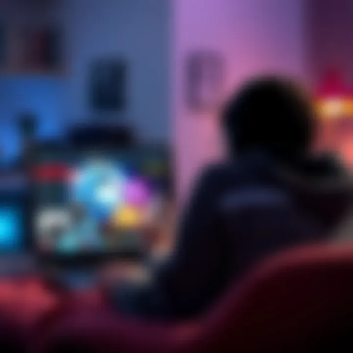 Fixing Steam Remote Play Settings A gamer adjusting hardware decoding settings on a laptop while playing a game remotely on Steam