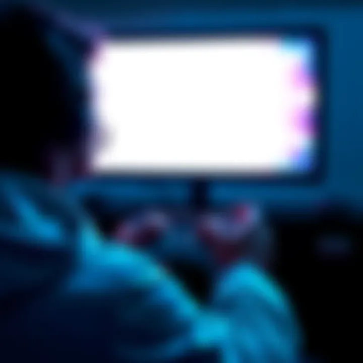 A player frustrated with a white screen on a gaming console, looking for solutions online