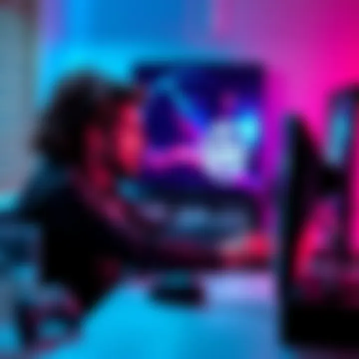 Fixing PC Game Pass Code Issues A person sitting at a desk looking frustrated while trying to redeem a PC Game Pass code on their computer, with gaming accessories around