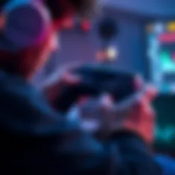 Fixing PS5 Controller Issues A gamer adjusting the settings on a PS5 controller during gameplay, focusing on directional control problems.