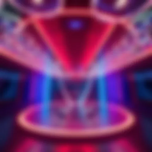 FKLR's Invisible Halo Design A display of FKLR's halo design featuring acrylic discs and LED strips creating a bright effect